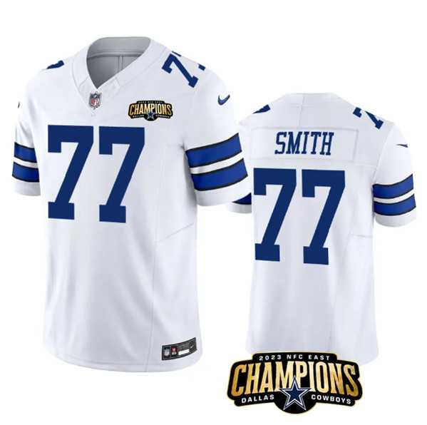 Men & Women & Youth Dallas Cowboys #77 Tyron Smith White 2023 F.U.S.E. NFC East Champions Patch Stitched Jersey,We sell and wholesale Men & Women & Youth Dallas Cowboys #77 Tyron Smith White 2023 F.U.S.E. NFC East Champions Patch Stitched Jersey on line form chian!